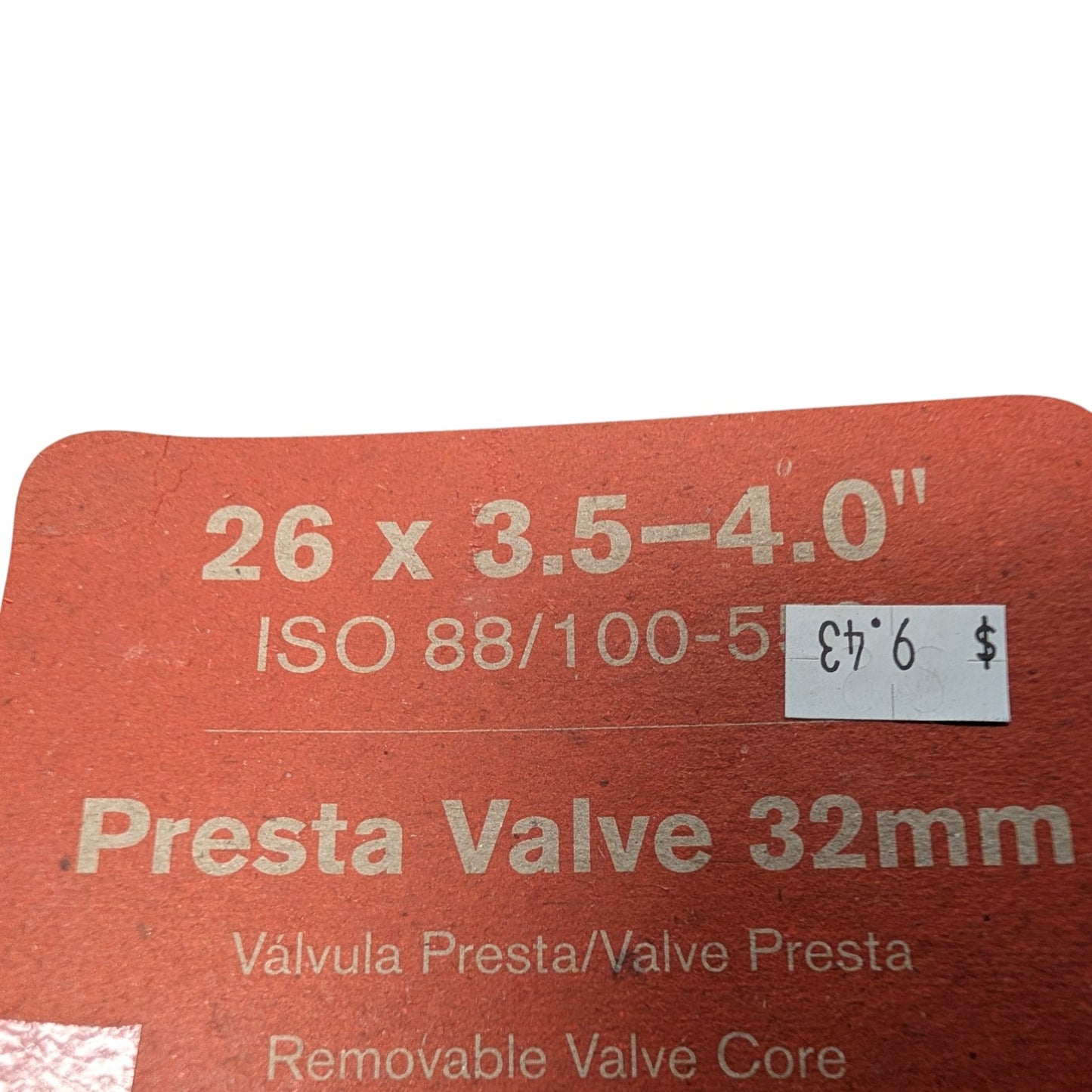 Bicycle Inner Tube, 26 X 3.5-4.0, Presta Valve