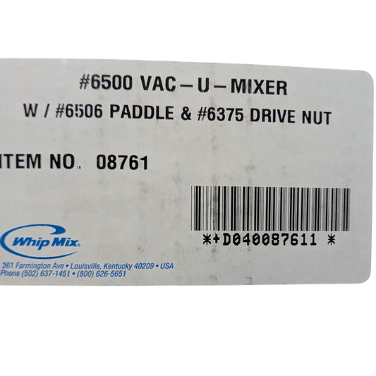 Whip Mix 6500 Vac U Mixer # 08761