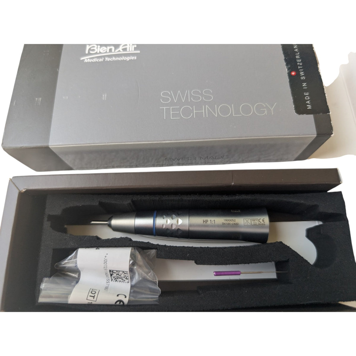 Bien Air PM 1:1 Electric Attachment – Model 1600052-001 - New Sealed Box