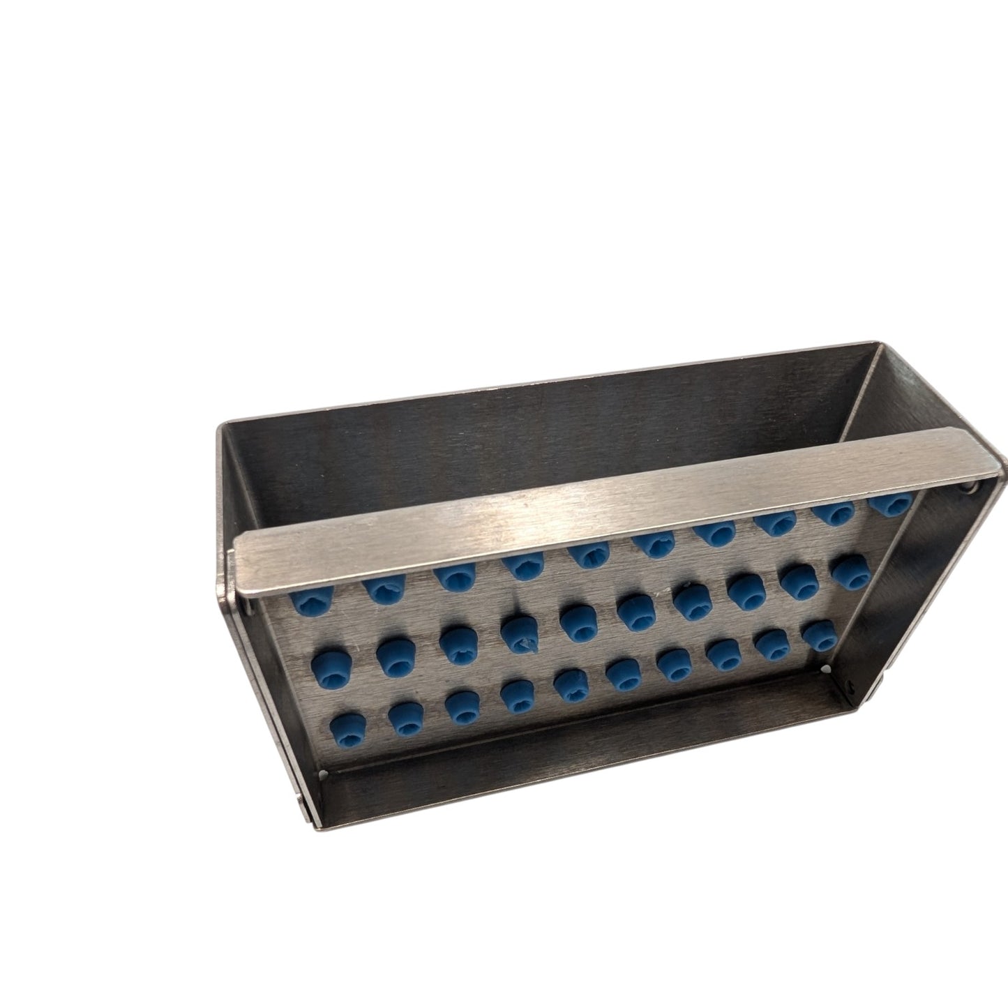 Komet 30 hole bur block, MWU Etched, flip top, with silicone lining