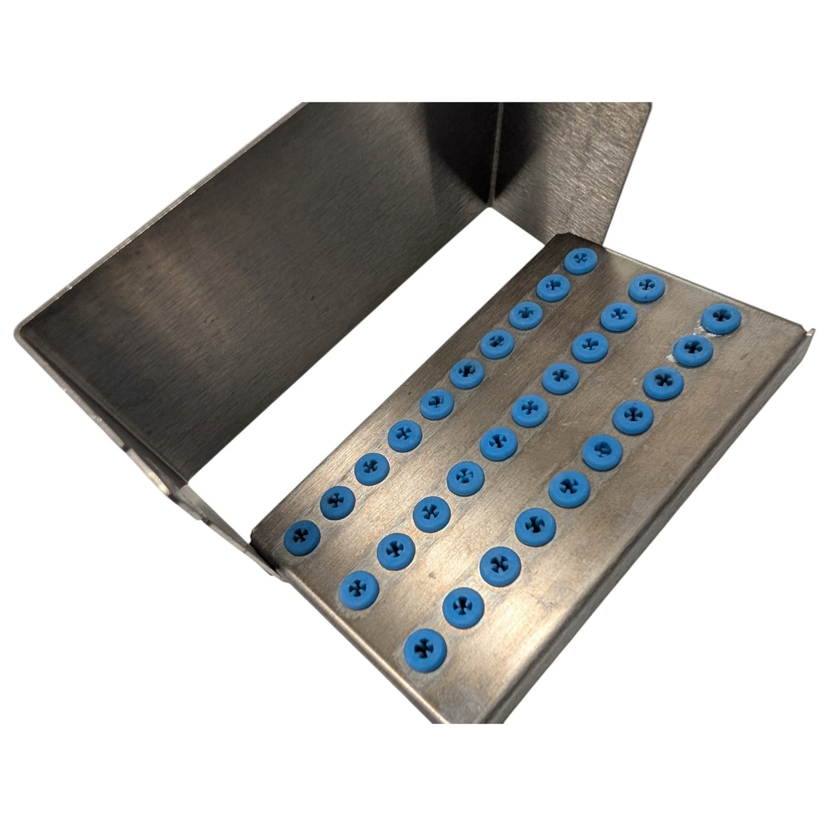 Komet 30 hole bur block, MWU Etched, flip top, with silicone lining