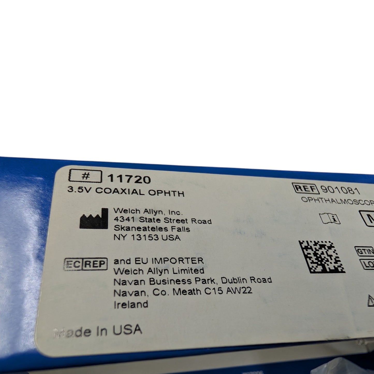 Welch Allyn 11720-L 3.5 V Coaxial Ophthalmoscope Head