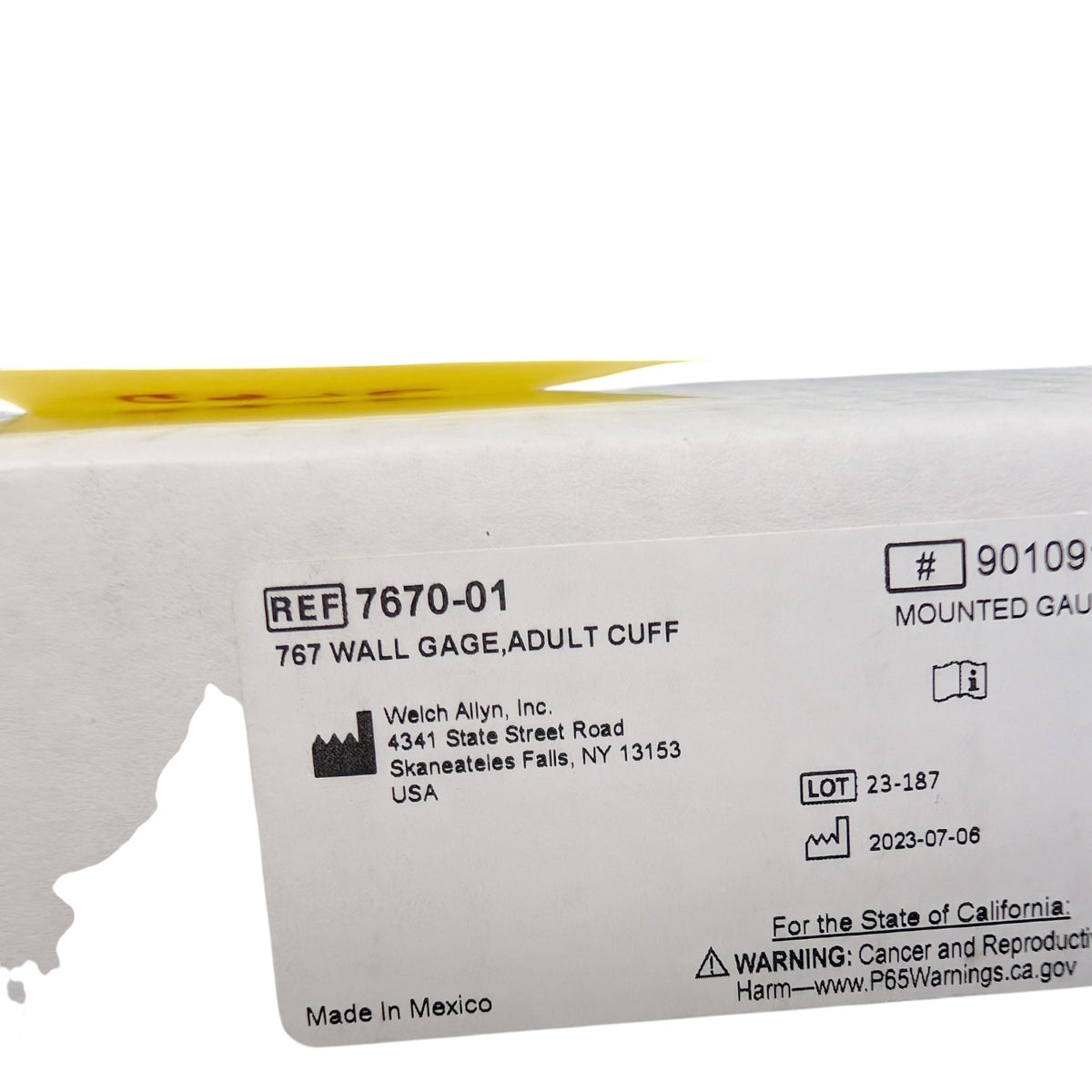 7670-01 adult cuff, Welch Allyn 767 Wall Aneroid Sphygmomanometer, NIB