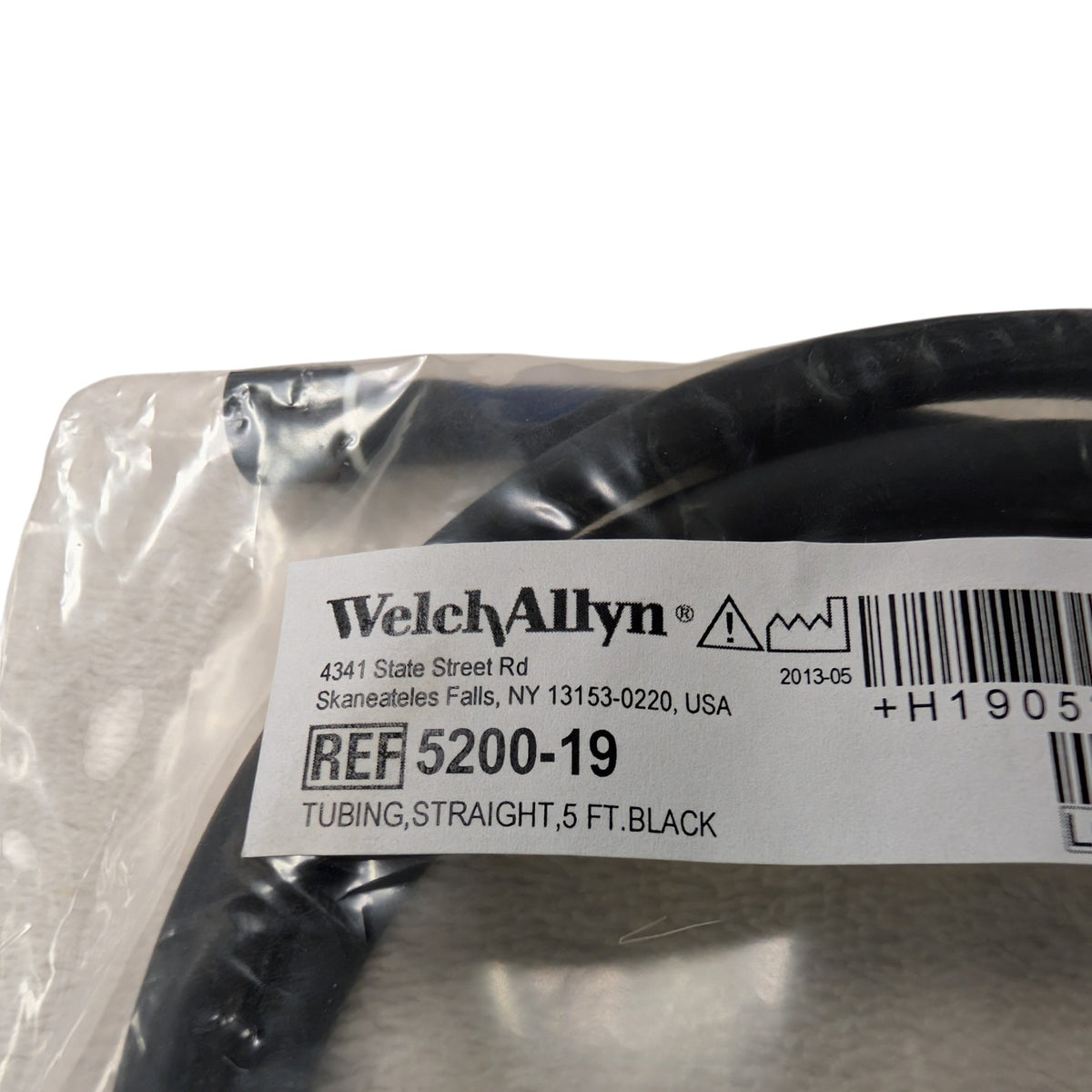 Welch Allyn Straight Tubing, 5 Foot, Black