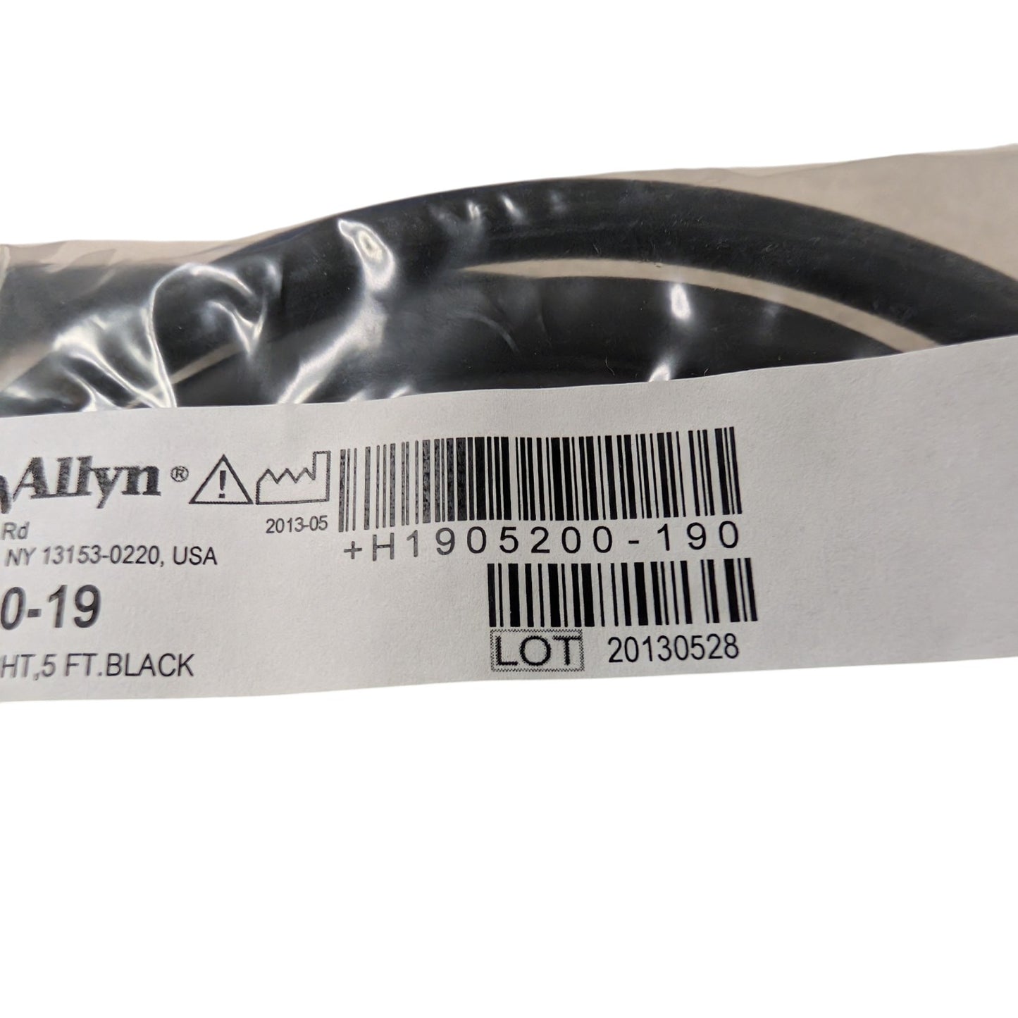 Welch Allyn Straight Tubing, 5 Foot, Black