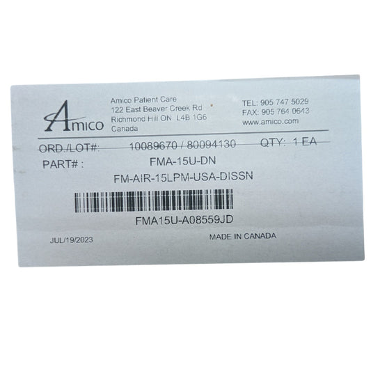Amico FMA-15U-DN Medical Air Flowmeter
