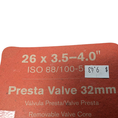 Bicycle Inner Tube, 26 X 3.5-4.0, Presta Valve