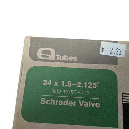 Bicycle Inner Tube, 24 X 1.9-2.125, Schrader Valve