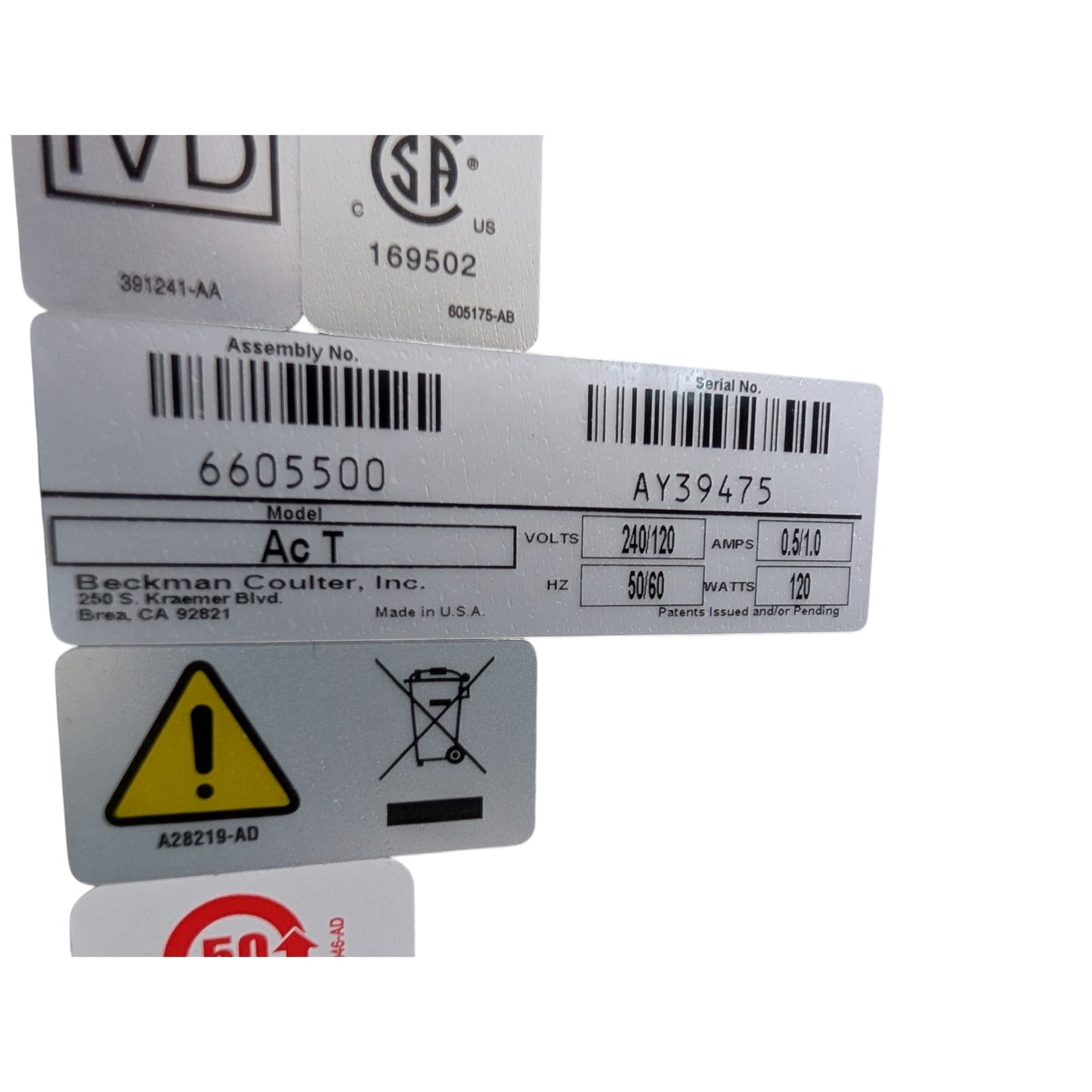 Beckman Coulter AC-T Diff 2 Hemostate large