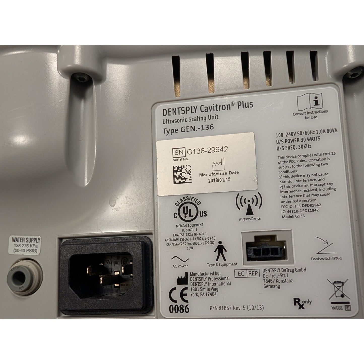 Densply Cavitron Plus, Gen-136, Ultrasonic Scaler, Refurbished SN 29942
