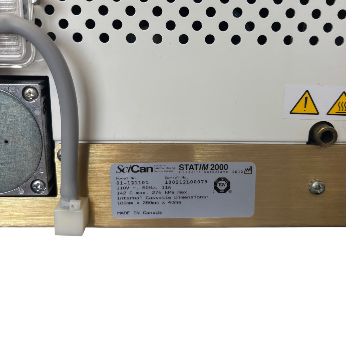 SciCan Statim 2000 SN 100212H00079 MFG 2012