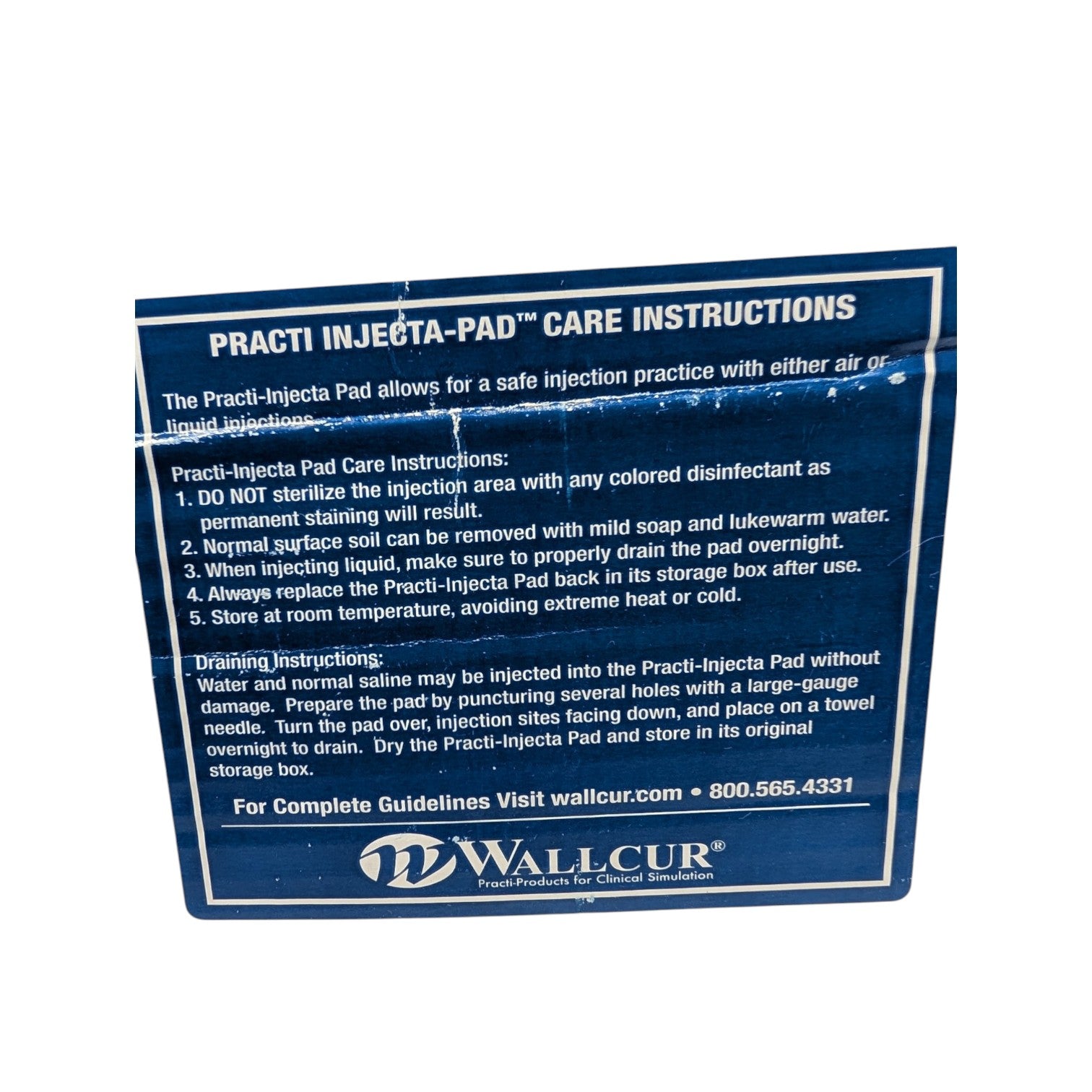 Wallcur Practi-Injecta Injection Simulator Pad