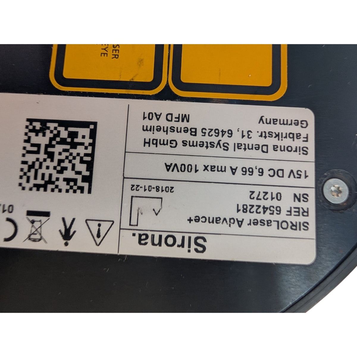 Sirona SIROLaser Advance Dental Laser Oral Tissue Surgery Ablation dental diod Laser System, 01272