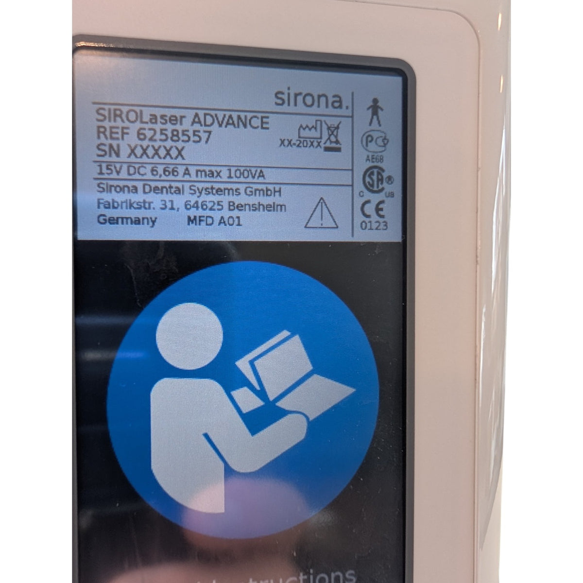 Sirona SIROLaser Advance Dental Laser Oral Tissue Surgery Ablation dental diod Laser System, 04703