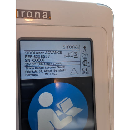 Sirona SIROLaser Advance Dental Laser Oral Tissue Surgery Ablation dental diod Laser System, 04981