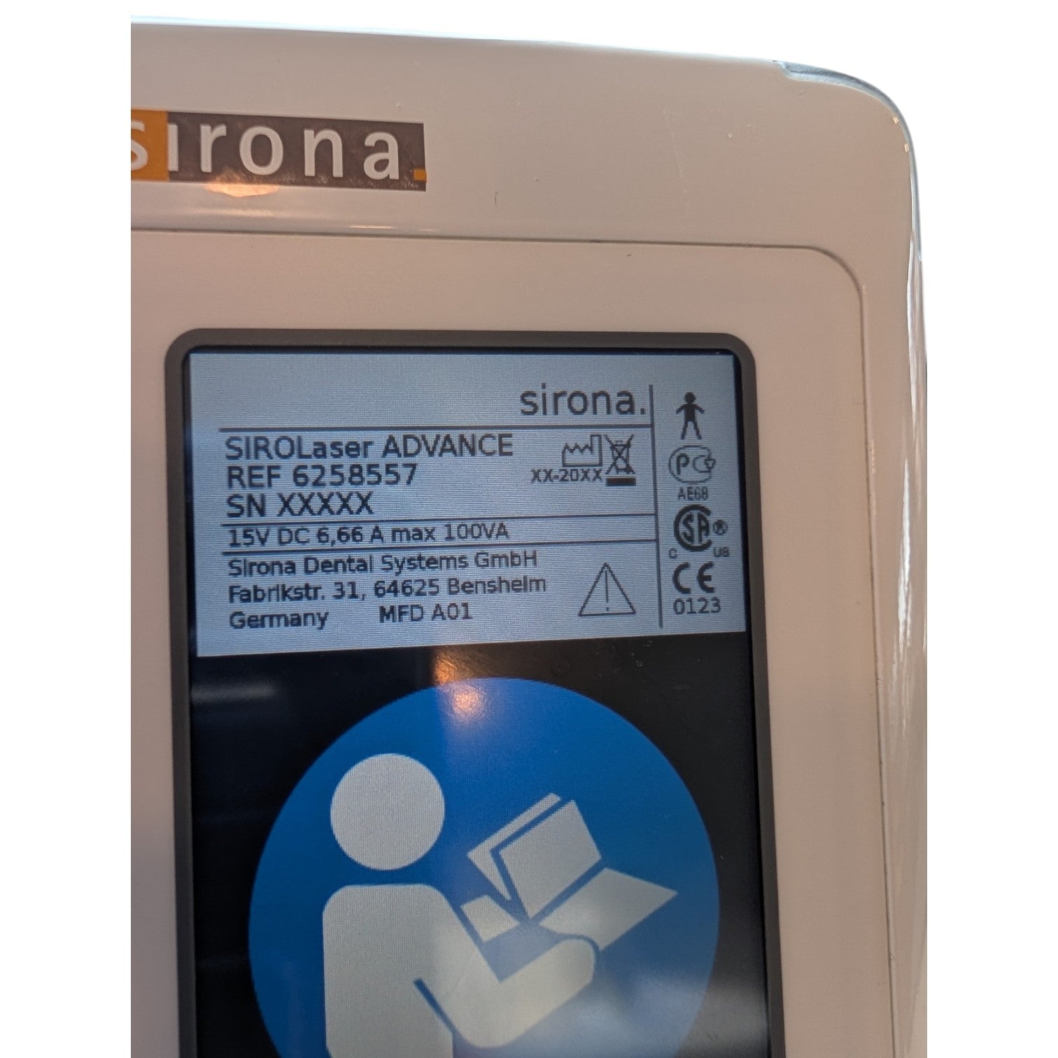 Sirona SIROLaser Advance Dental Laser Oral Tissue Surgery Ablation dental diod Laser System, 04981