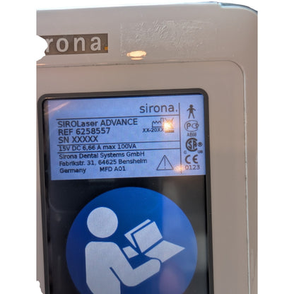 Sirona SIROLaser Advance Dental Laser Oral Tissue Surgery Ablation dental diod Laser System, 05252