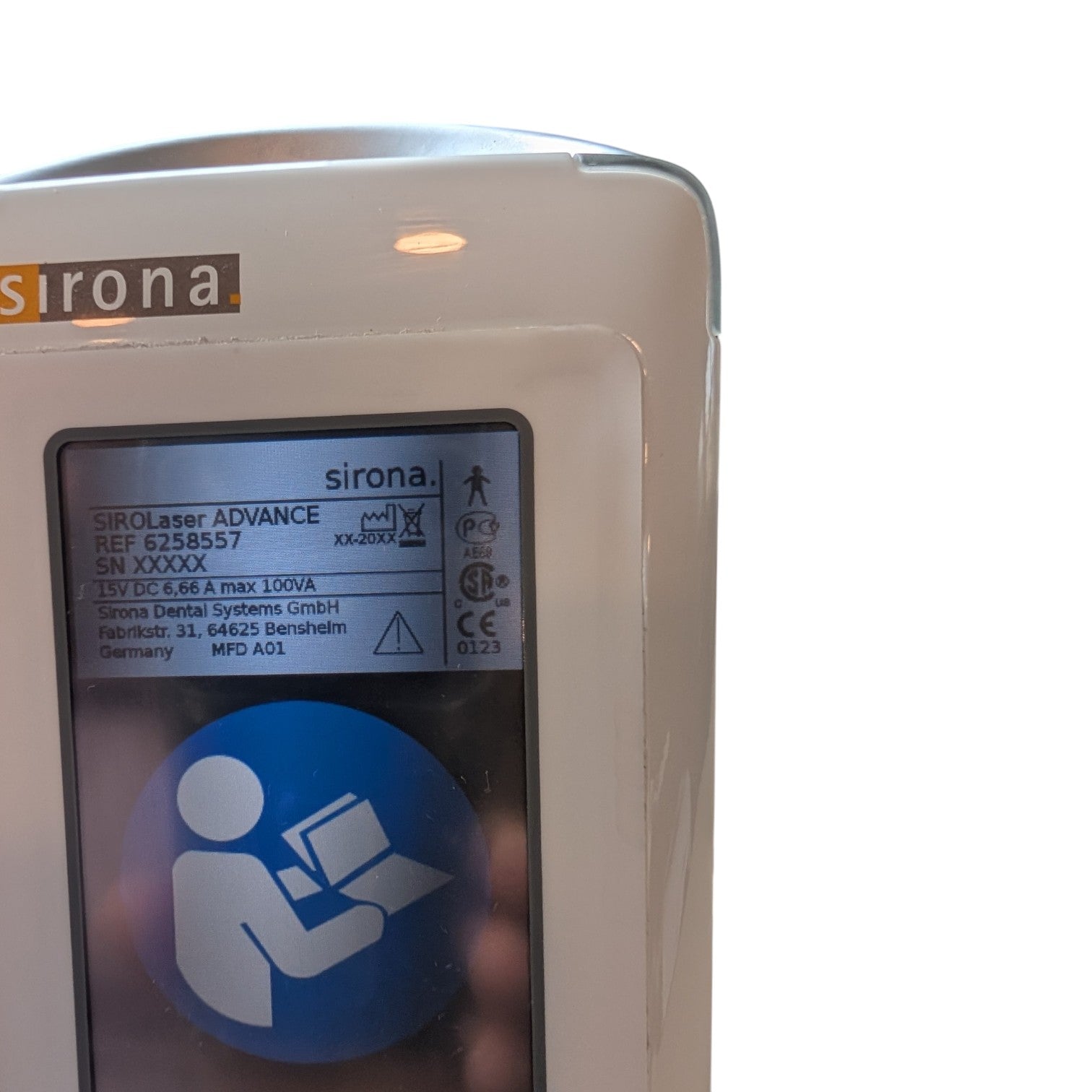 Sirona SIROLaser Advance Dental Laser Oral Tissue Surgery Ablation dental diod Laser System, 04979, loose face cover