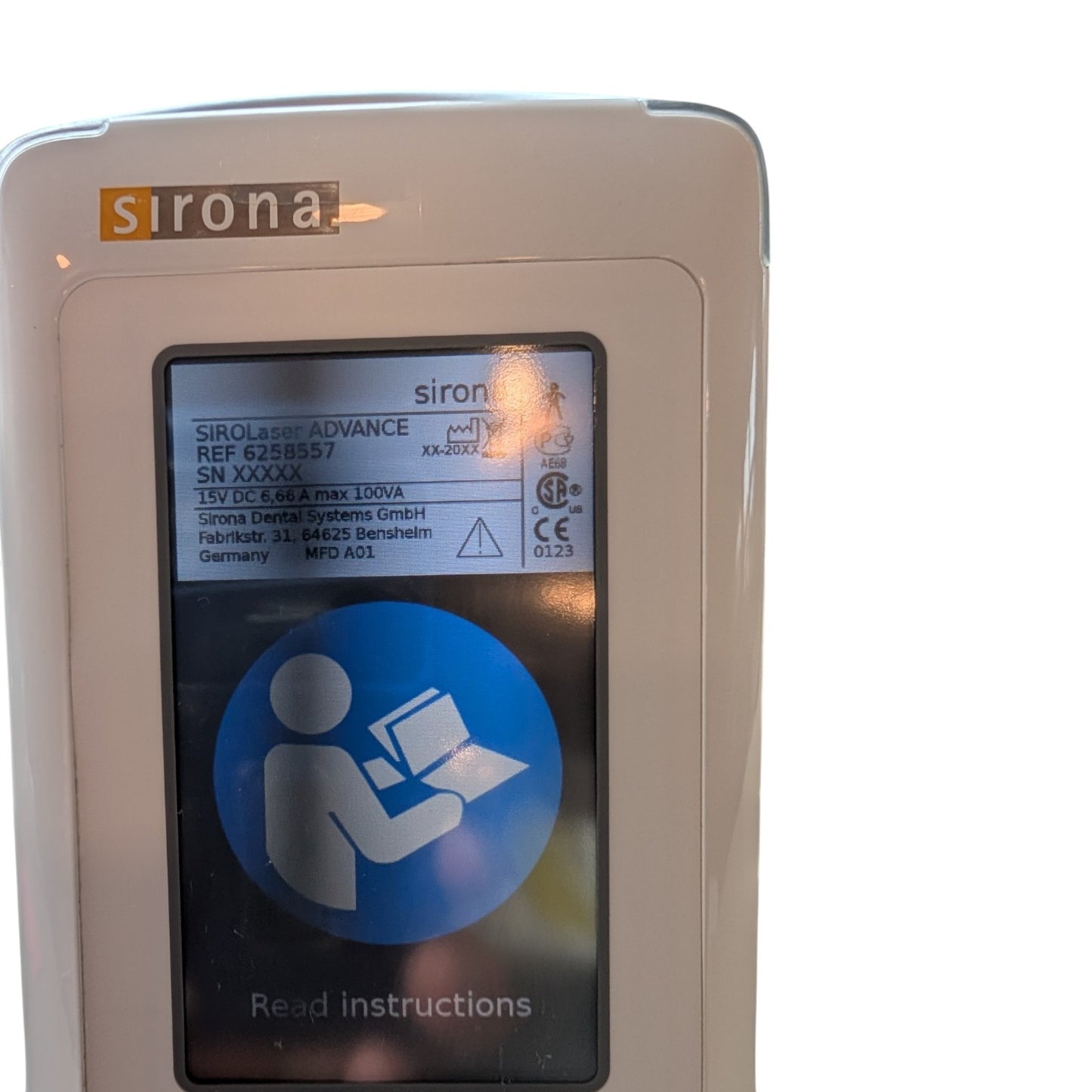 Sirona SIROLaser Advance Dental Laser Oral Tissue Surgery Ablation dental diod Laser System, na, finger switch error message