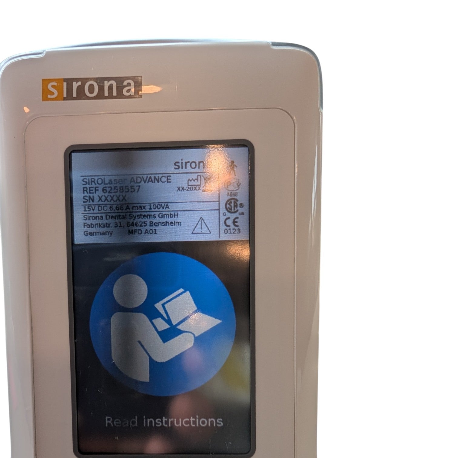 Sirona SIROLaser Advance Dental Laser Oral Tissue Surgery Ablation dental diod Laser System, na, finger switch error message