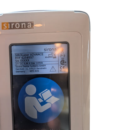 Sirona SIROLaser Advance Dental Laser Oral Tissue Surgery Ablation dental diod Laser System, na, finger switch error message