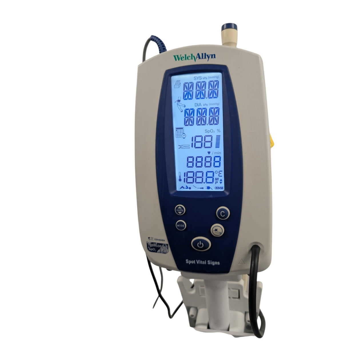 Welch Allyn Spot Vital Signs Blood Pressure Monitor on Rolling Stand