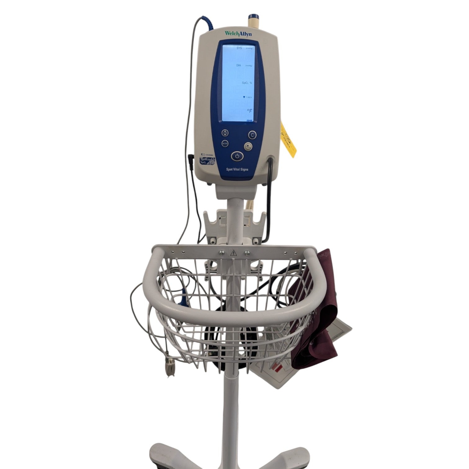 Welch Allyn Spot Vital Signs Blood Pressure Monitor on Rolling Stand
