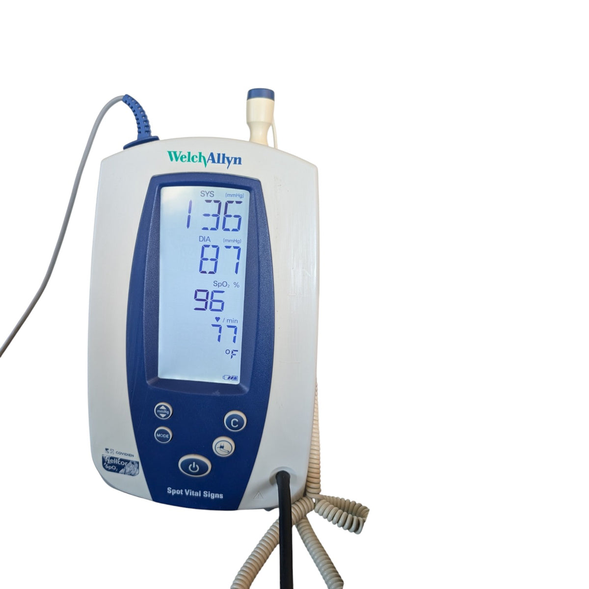 Welch Allyn Spot Vital Signs Blood Pressure Monitor on Rolling Stand