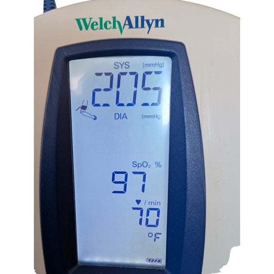 Welch Allyn Spot Vital Signs Blood Pressure Monitor on Rolling Stand