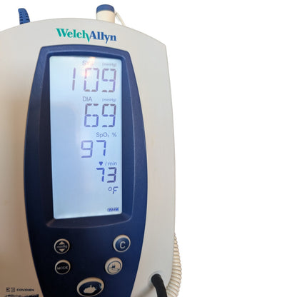 Welch Allyn Spot Vital Signs Blood Pressure Monitor on Rolling Stand