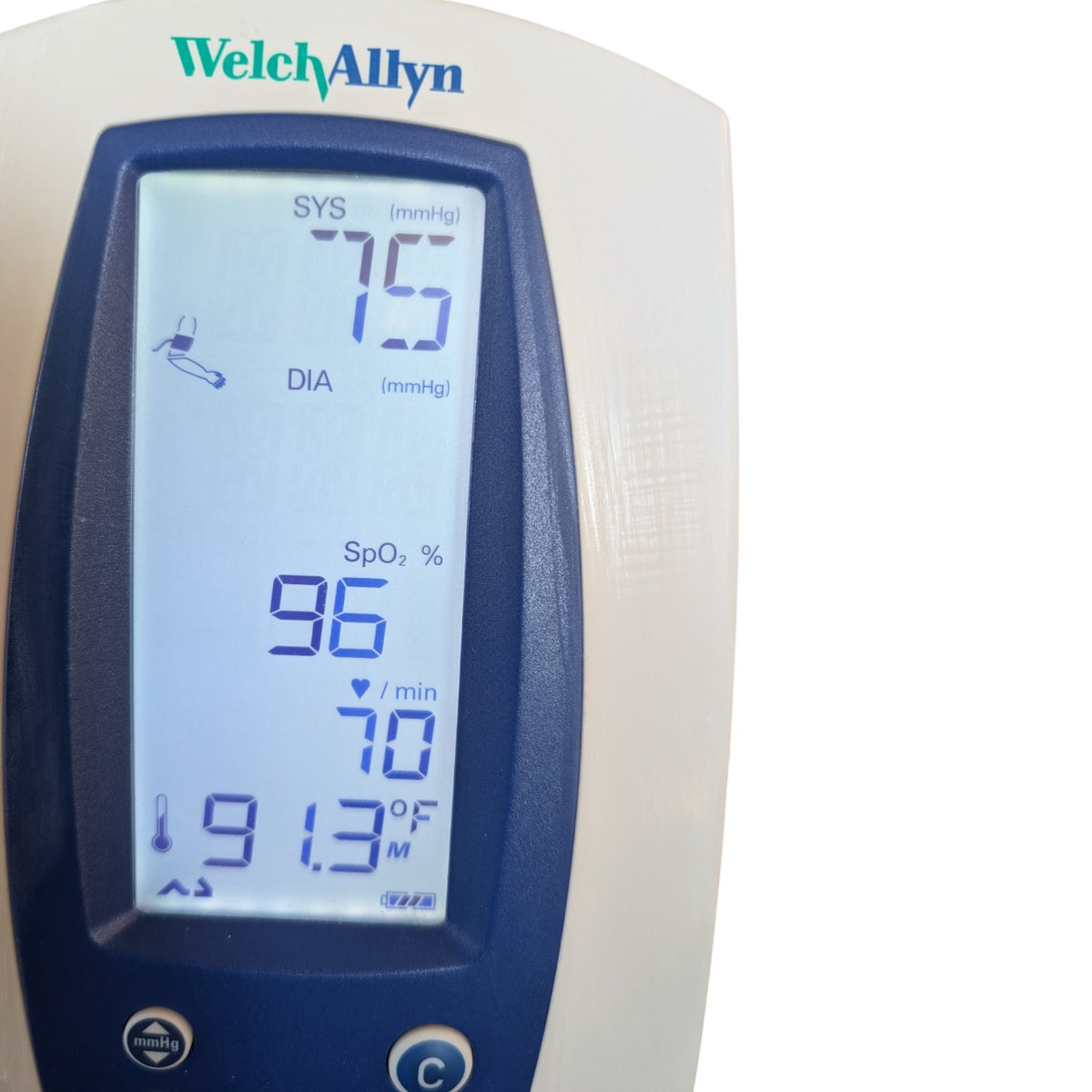 Welch Allyn Spot Vital Signs Blood Pressure Monitor on Rolling Stand