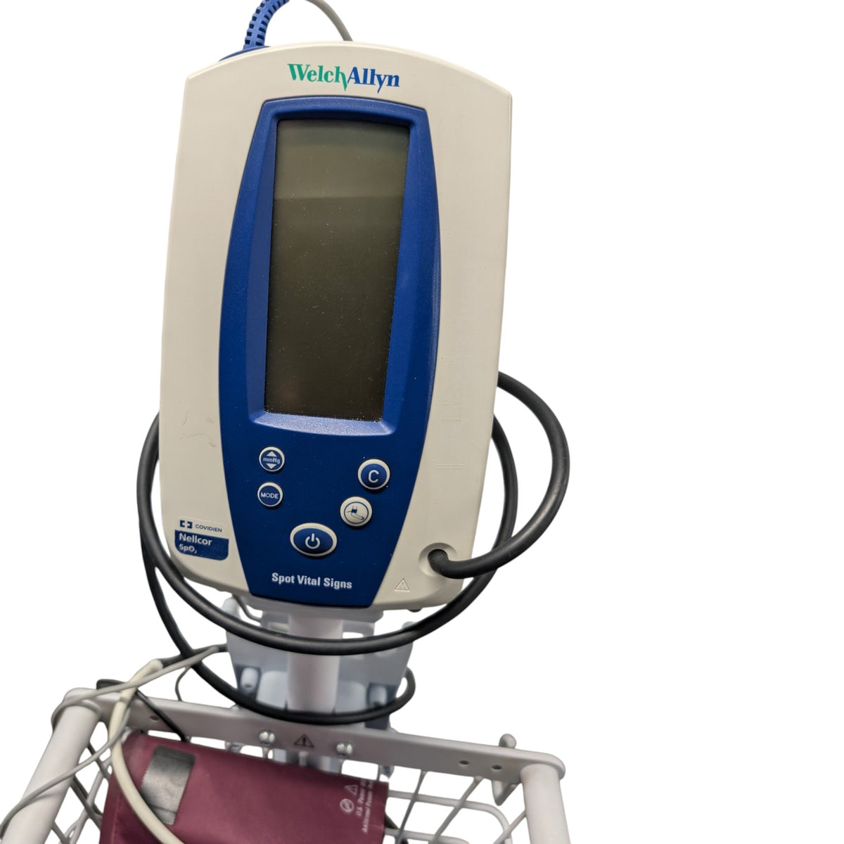 Welch Allyn Spot Vital Signs Blood Pressure Monitor on Rolling Stand
