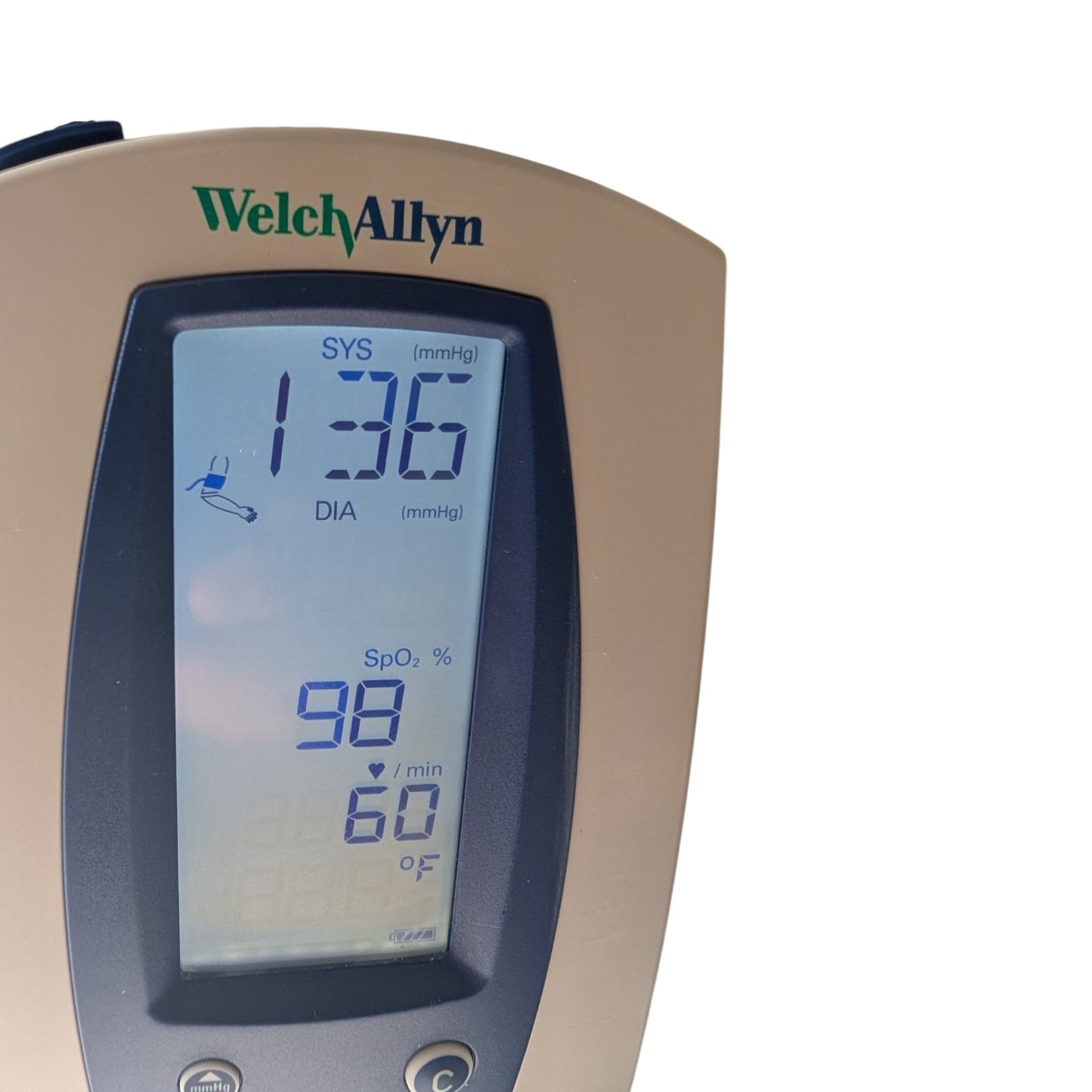 Welch Allyn Spot Vital Signs Blood Pressure Monitor on Rolling Stand