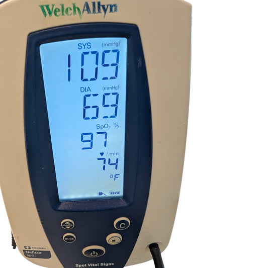 Welch Allyn Spot Vital Signs Blood Pressure Monitor on Rolling Stand