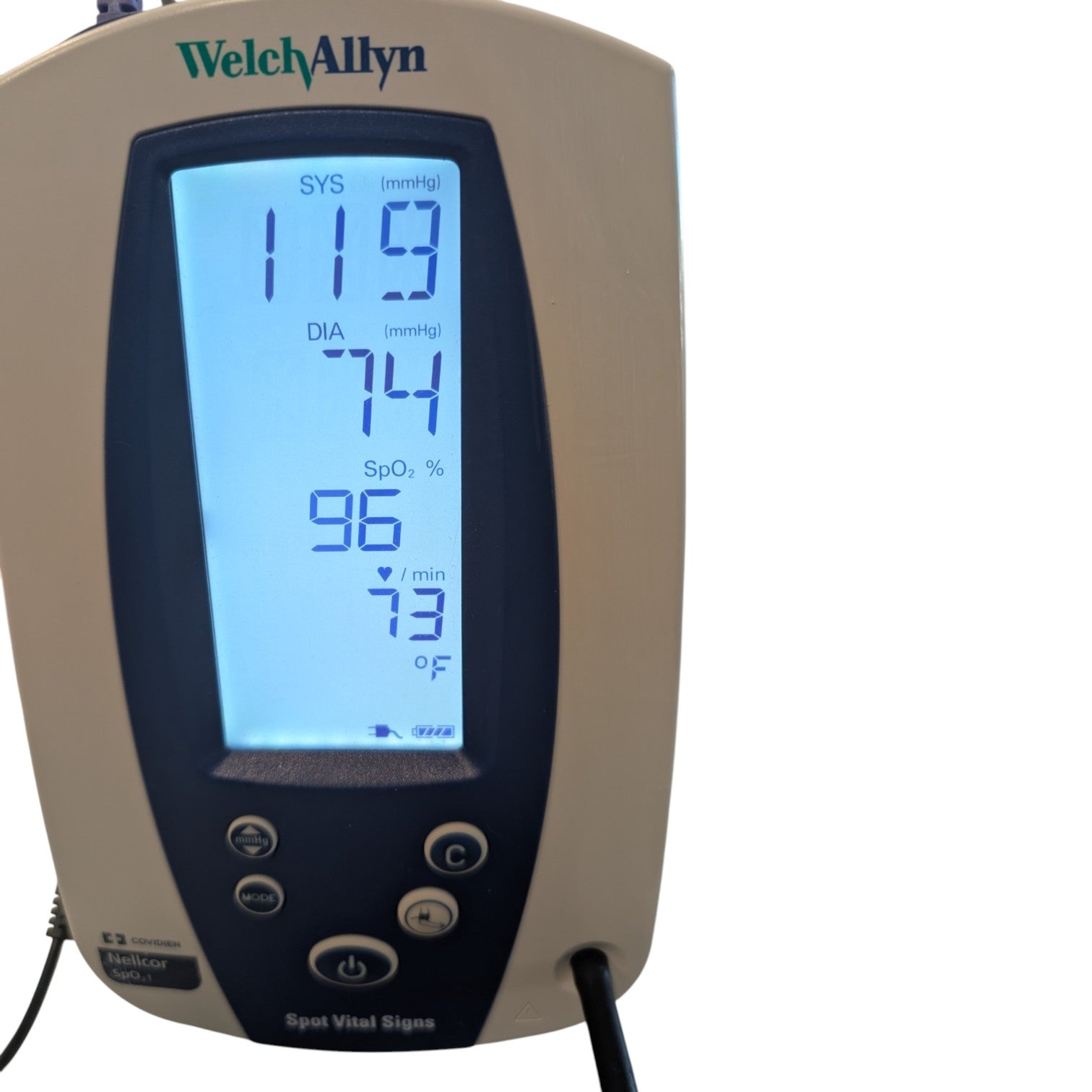 Welch Allyn Spot Vital Signs Blood Pressure Monitor on Rolling Stand