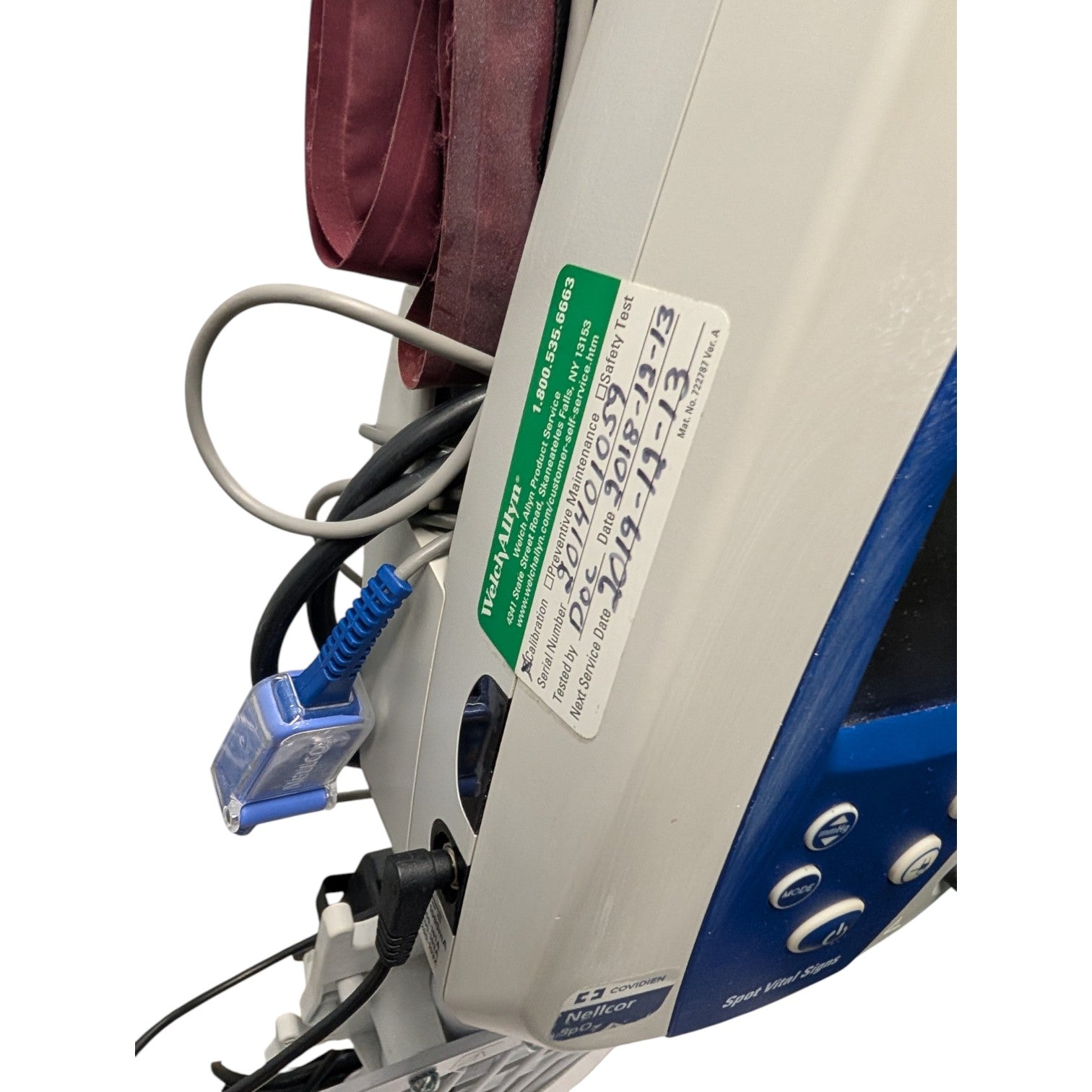 Welch Allyn Spot Vital Signs Blood Pressure Monitor on Rolling Stand