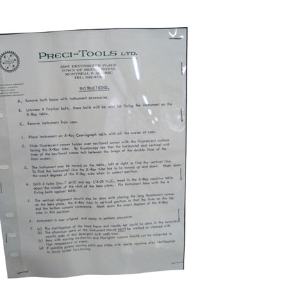 Pneumotaxic Guide Antique X-Ray Localizer