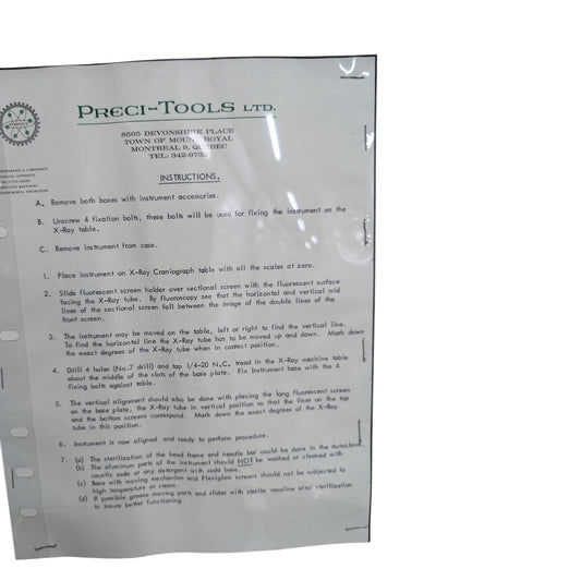 Pneumotaxic Guide Antique X-Ray Localizer